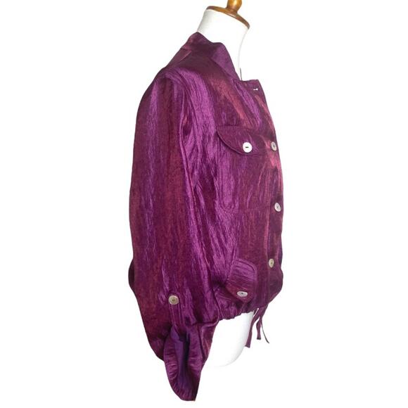 Vintage Purple Iridescent Lightweight Shirt / Shacket Size XL - Picture 4 of 9